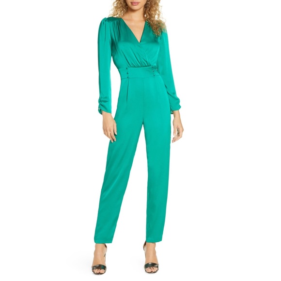 ALI & JAY Pants - Ali & Jay No Goodbyes Long Sleeve Satin Jumpsuit